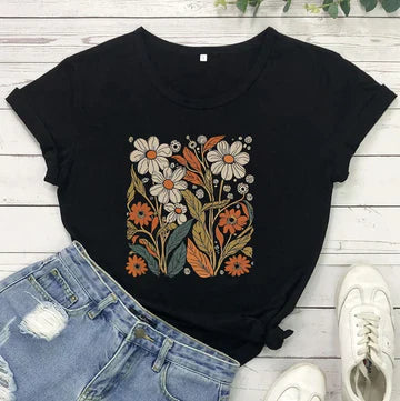 Stilla | Kvinder Vintage Vil blomster Skjorte