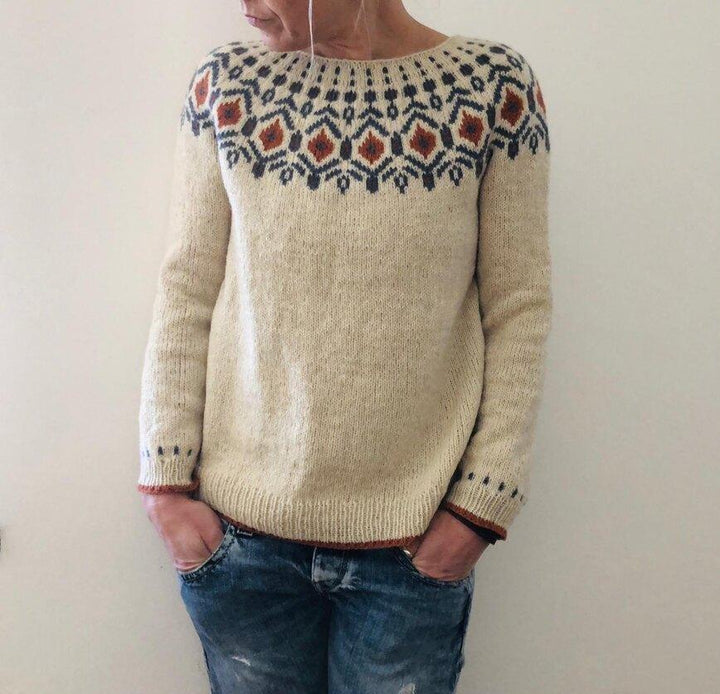 Stilla | Let Pullover Med Elegant Mønster