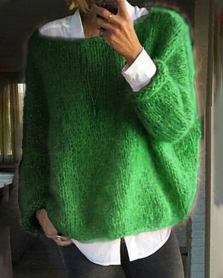 Stilla | Pullover med farvedetalje ved nakken