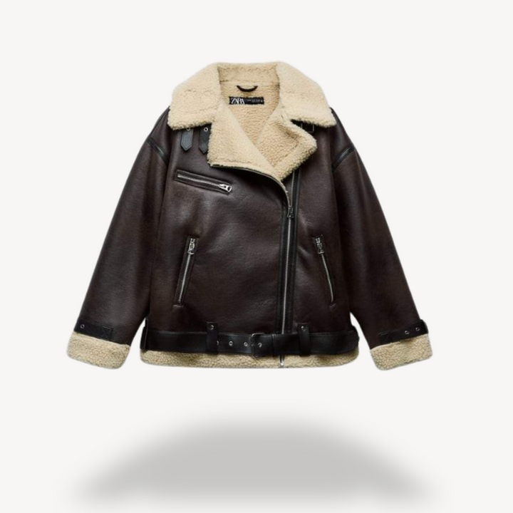 Stilla | Shearling Bikerjakke til kvinder