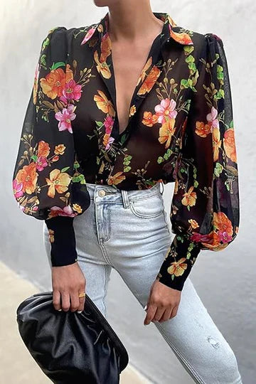 Stilla | Elegant Top Med Blomsterprint