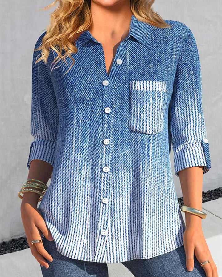 Stilla | Bluse i blødt Denim