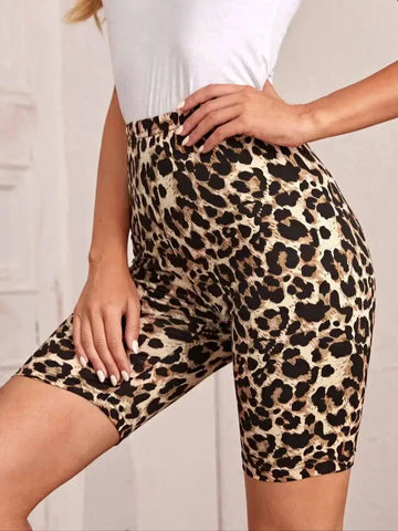 Stilla | Cykelshorts med leopardmønster