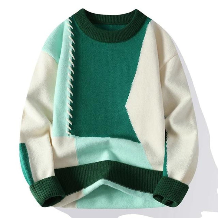Stilla | Patchwork-trøje i trendy stil