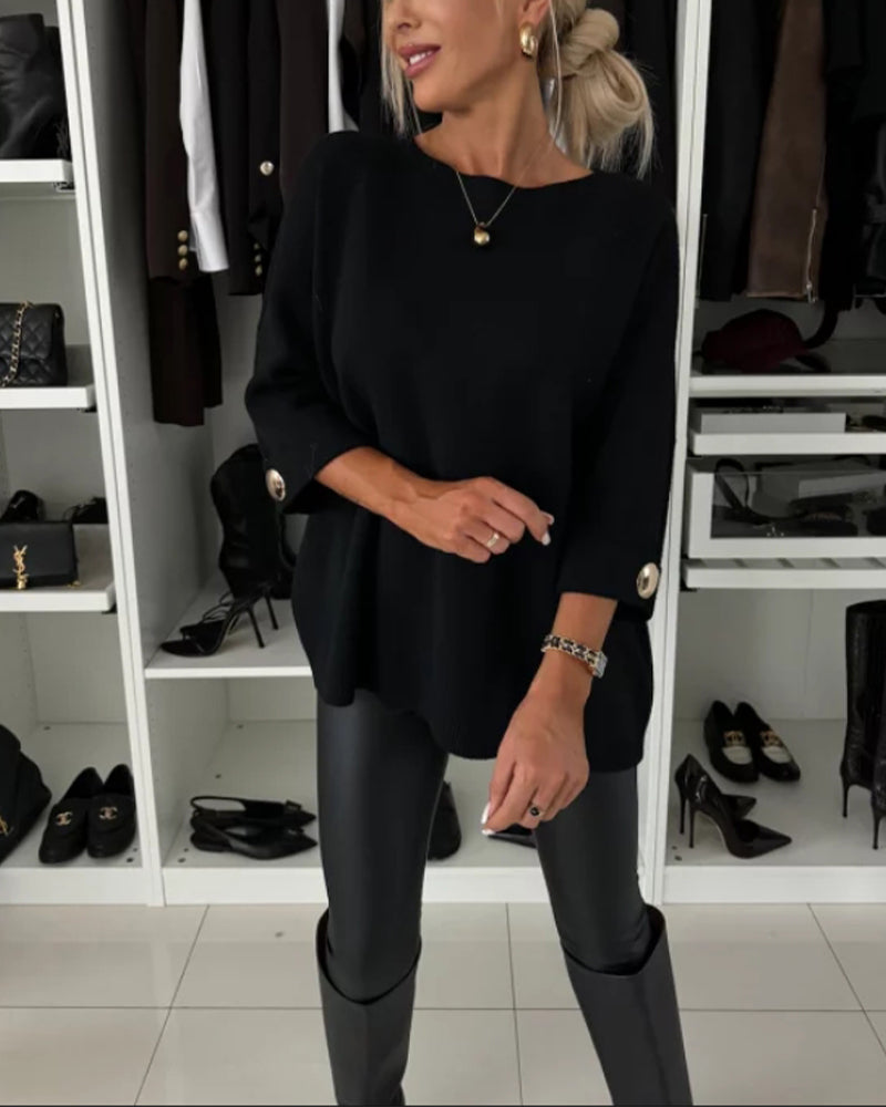 Stilla | Pullover med knapliste til alsidige looks