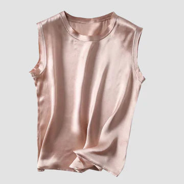 Stilla | Ærmeløs silkesatin top design