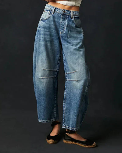 Stilla | Barrel Jeans Med Mellem-høj Talje Til Kvinder