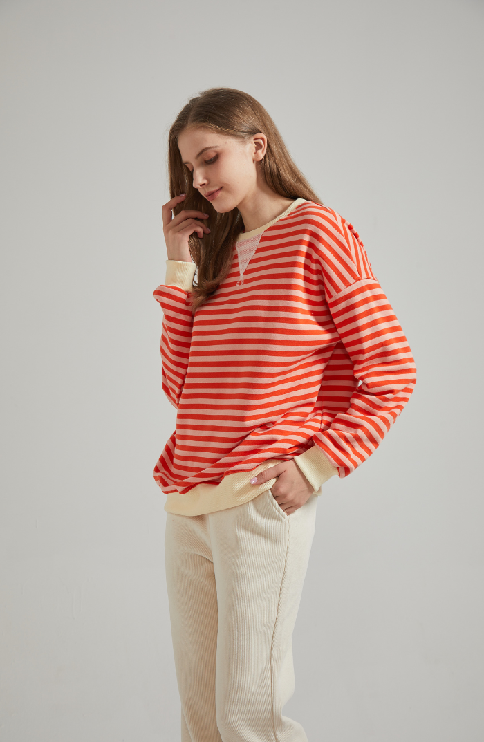 Stilla | Komfortabel Stribet Pullover