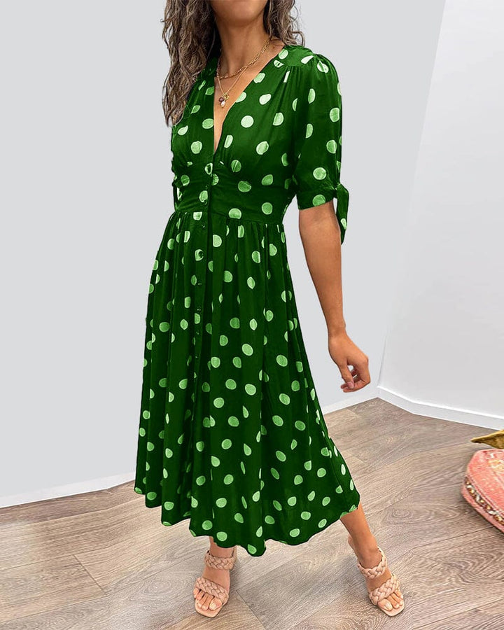 Stilla | Polka Dots V-hals Kjole