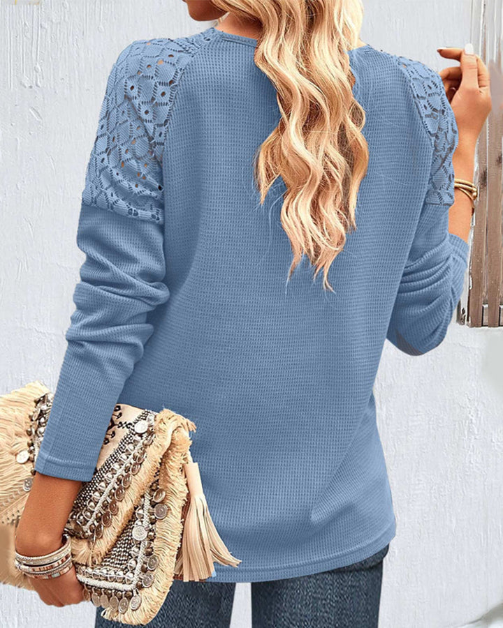 Stilla | Elegant Skjortebluse Med Spids