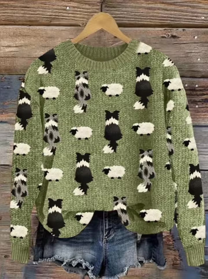 Stilla | Strikpullover Med Print