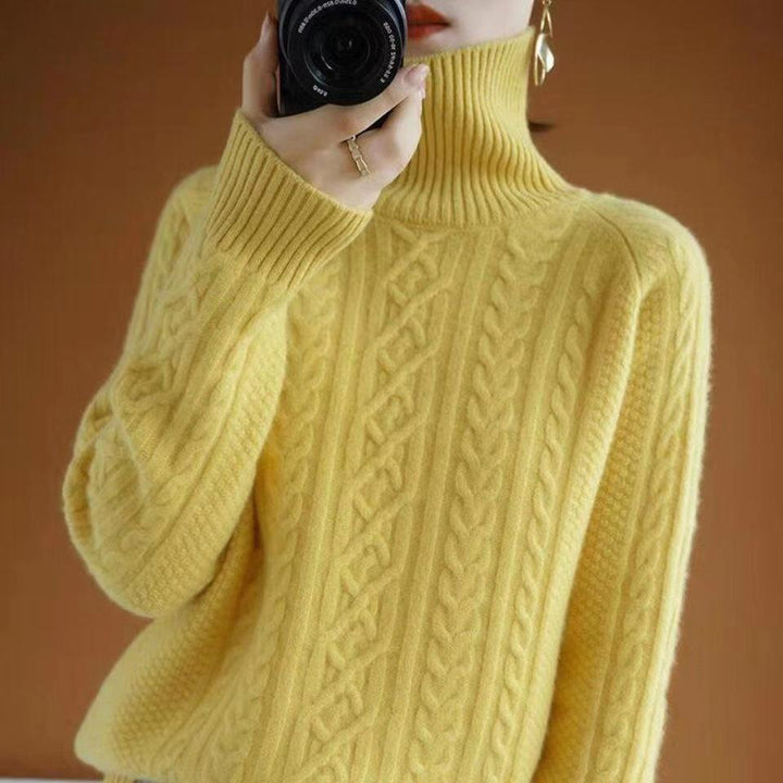 Stilla | Varm Strikket Pullover Til Kvinder Med Rullekrave