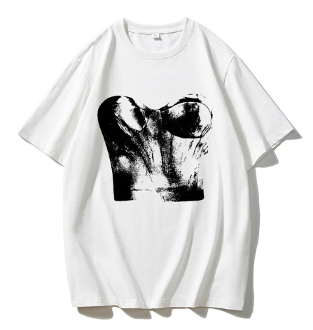 Stilla | Hirsionsan Harajuku T-shirt Med Grafiktryk