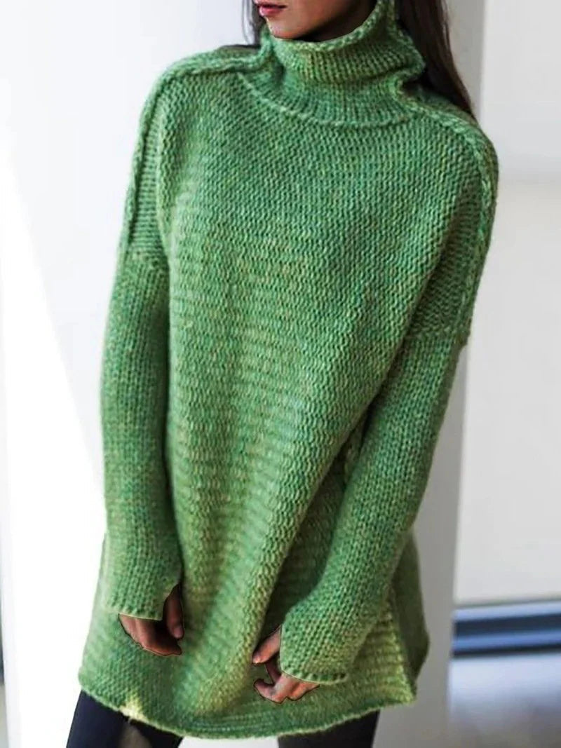Stilla | Lange Overstørrelse Rullekravebluse Til Et Afslappet Look