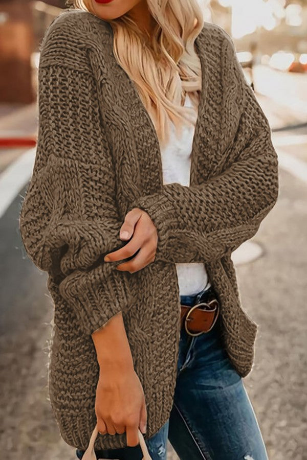 Stilla | Moderne overdimensioneret strik cardigan