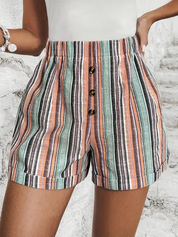 Stilla | Shorts Med Kontrasterende Striber