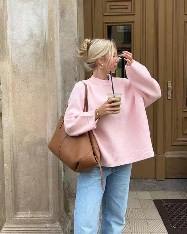 Stilla | Behagelig Rosa Pullover Til Dame