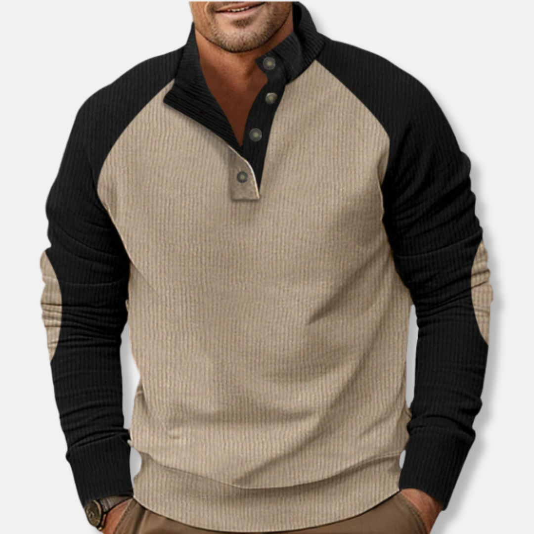 Stilla | Bomuld Ståkrave Pullover Raglan Ærmer Rib Pullover