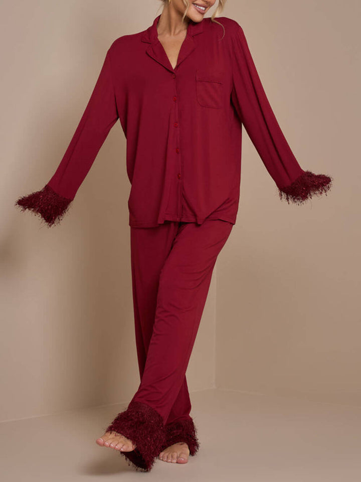 Stilla | Pompon pyjamas sæt