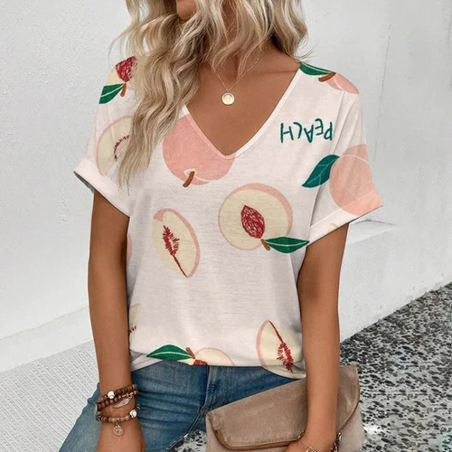 Stilla | Mode Frugt Tryk T-shirt Stil