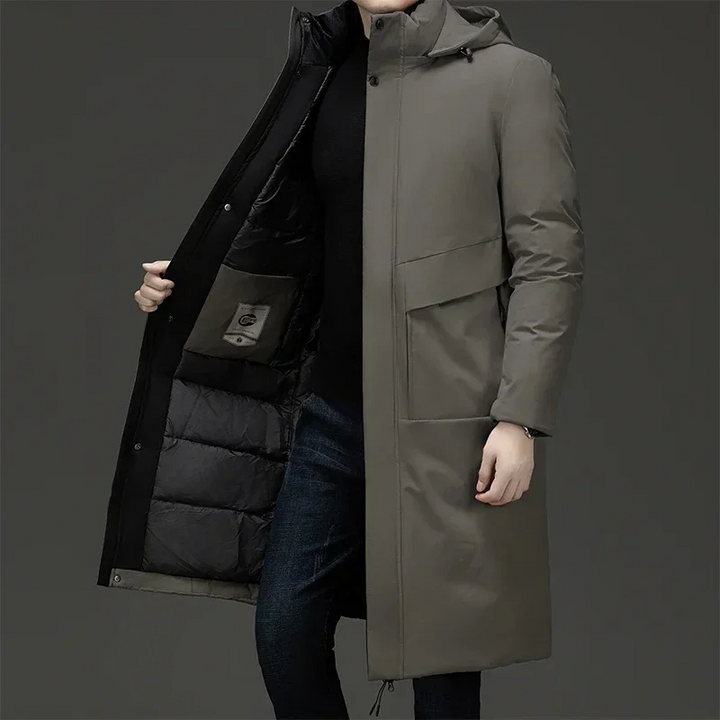 Stilla | Herre Longline Parka - Med hætte og isoleret foring