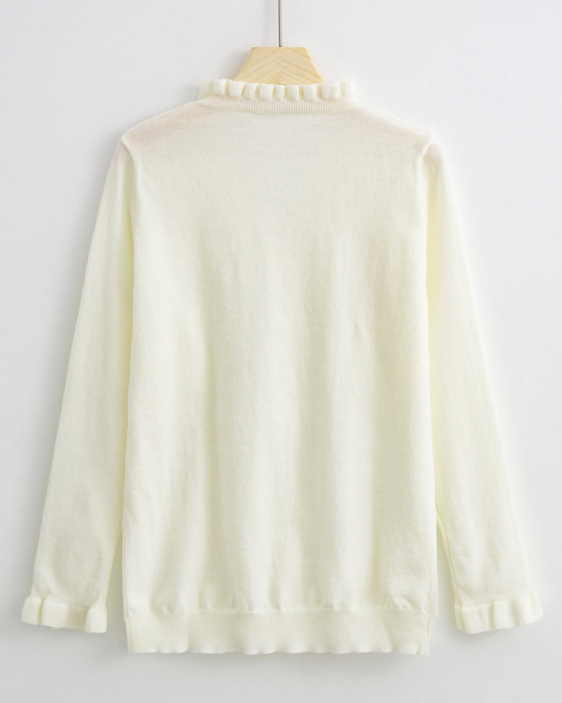 Stilla | Elegant Pullover Med Rüschen