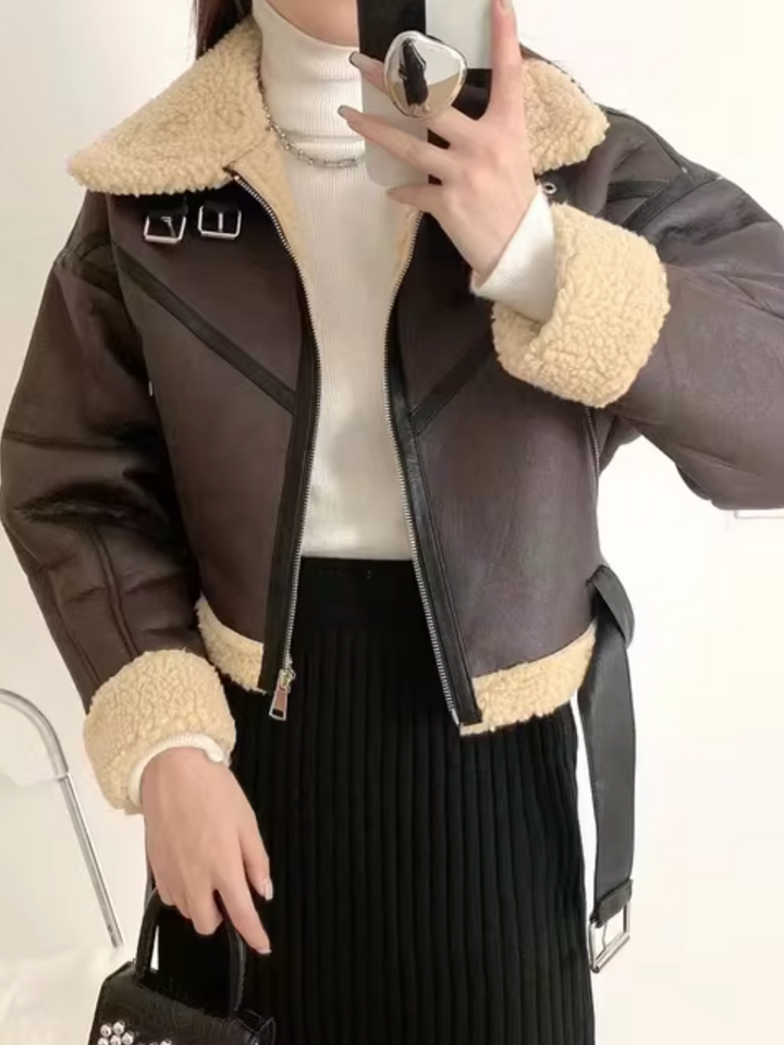 Stilla | Robust læderfleecejakke Style