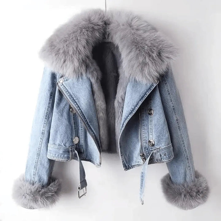 Stilla | Urban Elegance Denim & Pelsjakke