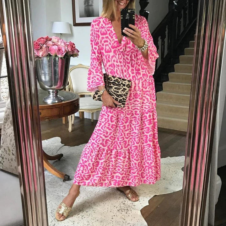 Stilla | Stilet sommerkjole med leopardmønster
