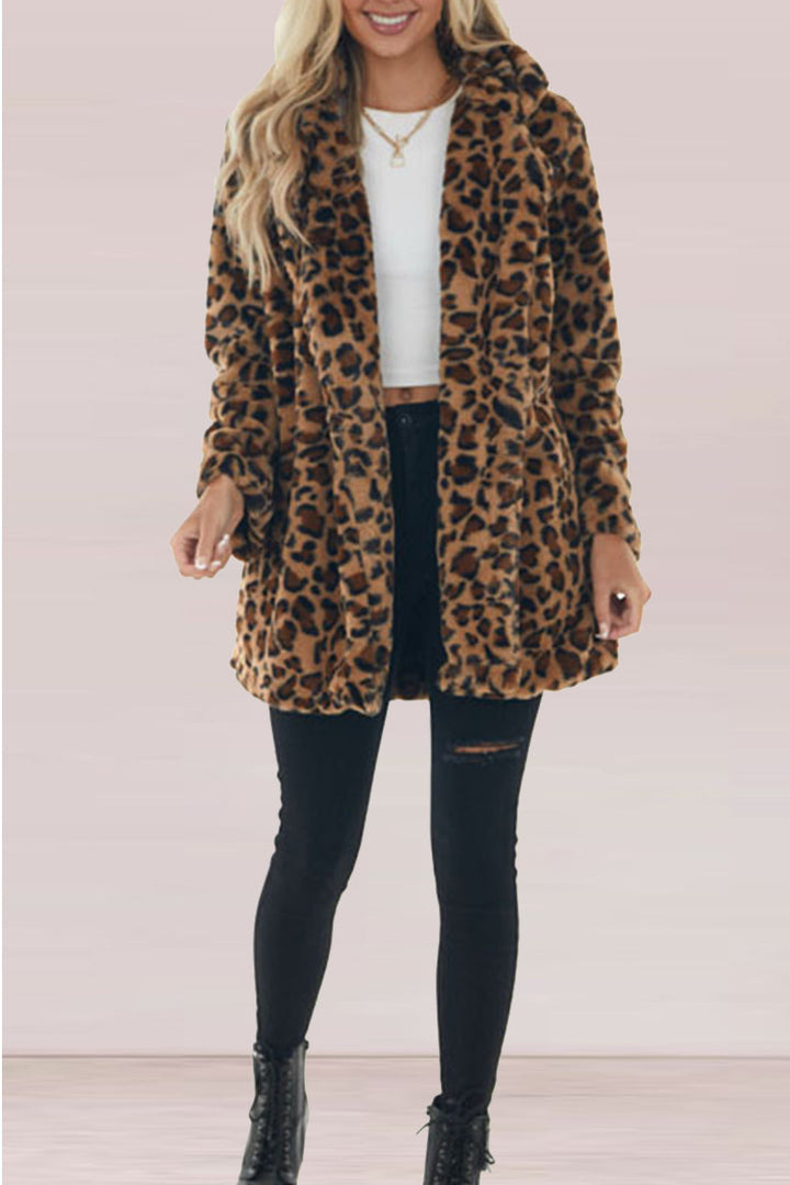 Stilla | Leopardprint Langærmet Åben Frontjakke