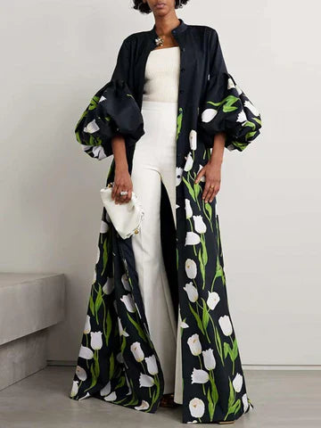 Stilla | Trenchcoat med blomsterprint