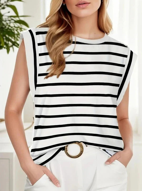 Stilla | Stribet Dame T-shirt