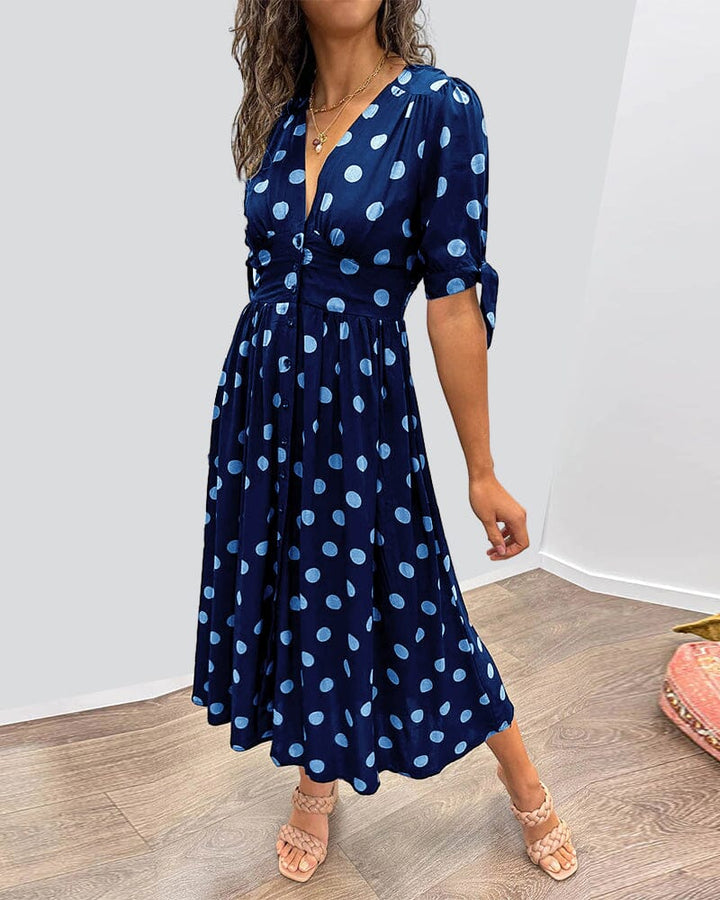 Stilla | Polka Dots V-hals Kjole