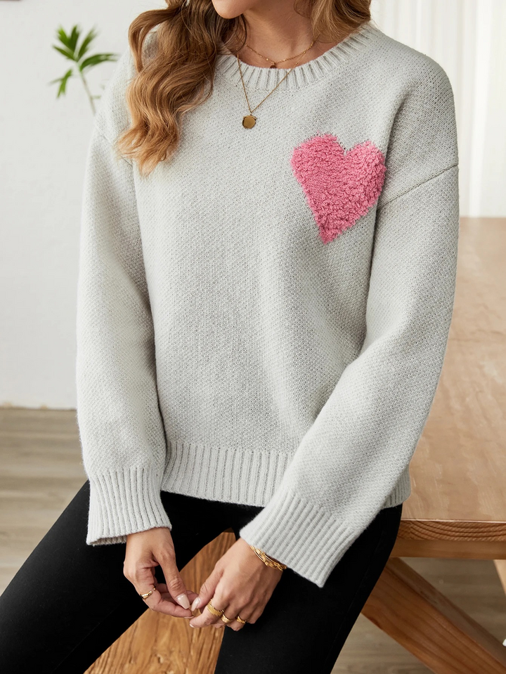 Stilla | Varm Pullover Med Hjertemotiv
