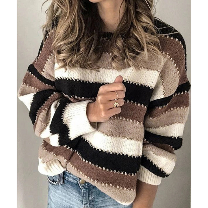 Stilla | Behagelig Pullover Med Brede Striber, Modepullover