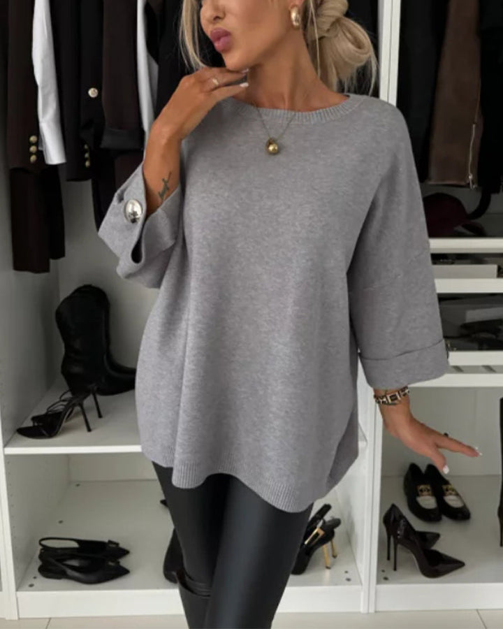 Stilla | Pullover med knapliste til alsidige looks