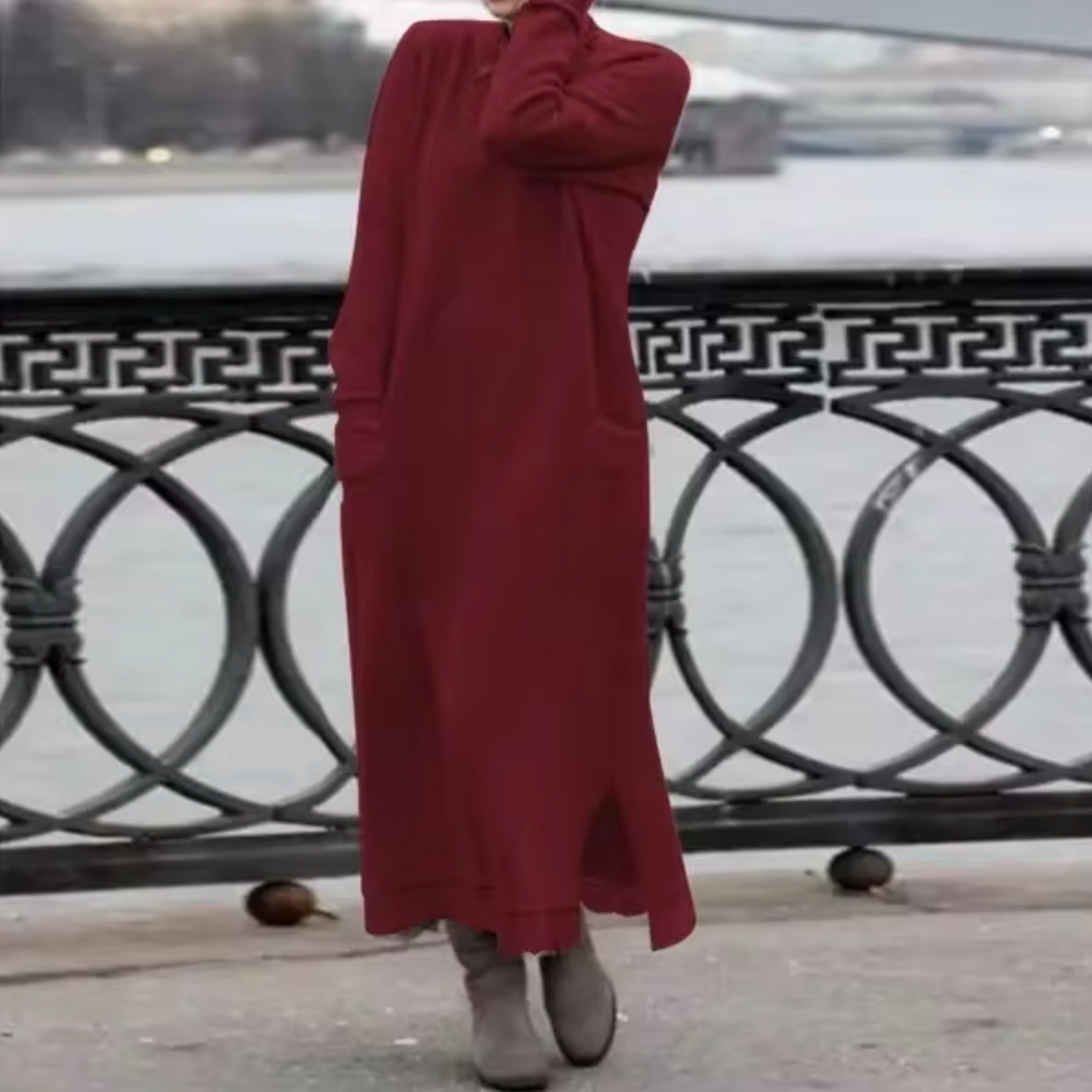 Stilla | Bred Velour Sweatkjole