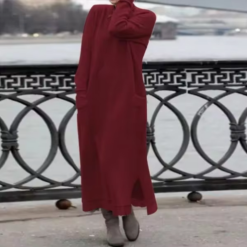 Stilla | Bred Velour Sweatkjole