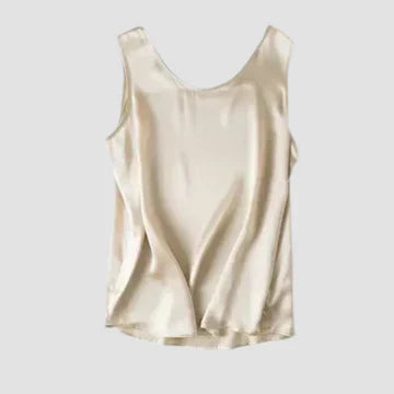 Stilla | Ærmeløs Silkesatin Top