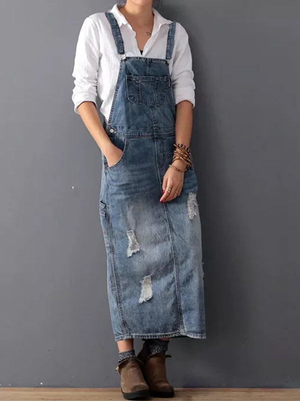 Stilla | Sædvanligt Denim-forlængerskørt