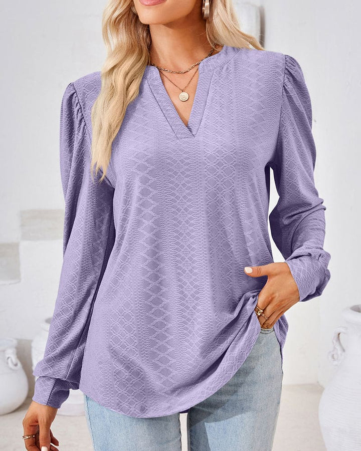Stilla | V-udskæring Jacquard Top