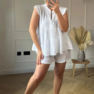 Stilla | Rynkede Shorts & Top Sæt