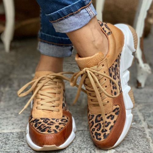 Stilla | Sneakers Med Leopardmønster