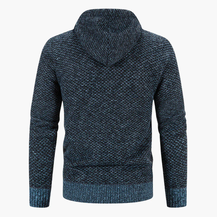 Stilla | Strik-Hættejakke til Efterår og Vinter - Behagelig Fritids-Hoodie med Lynlås