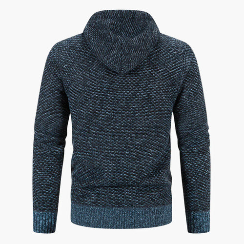 Stilla | Strik-Hættejakke til Efterår og Vinter - Behagelig Fritids-Hoodie med Lynlås