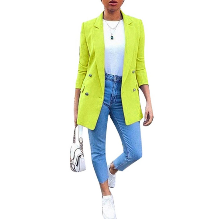 Stilla | Mellemlang Ensfarvet Kvinders Blazer