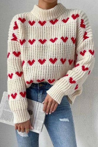 Stilla | Pullover Jacquard Hjertemotiv