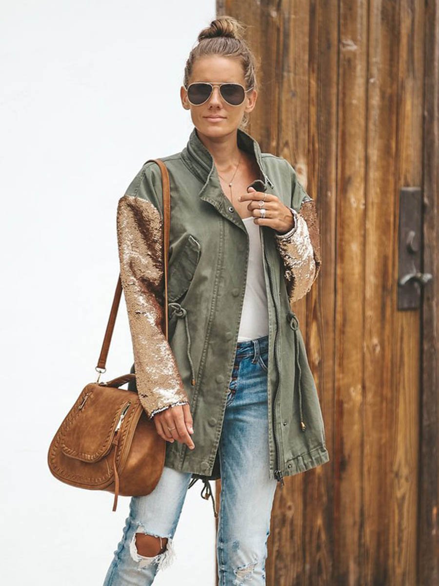 Stilla | Squadron Sequin Cargo Forlommesjakke