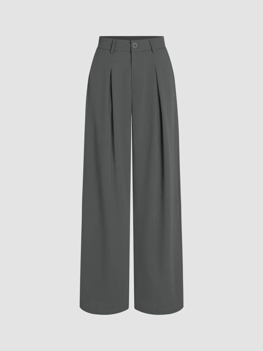 Stilla | Elegante Brede Draperede Bukser