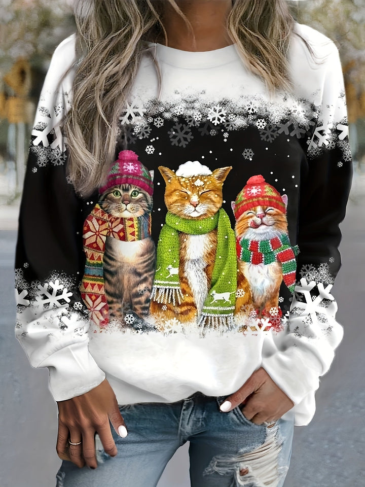 Stilla | Trykt Pullover Snowcat